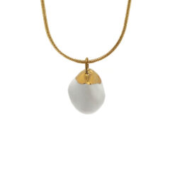 Umi White Coral Pebble Necklace