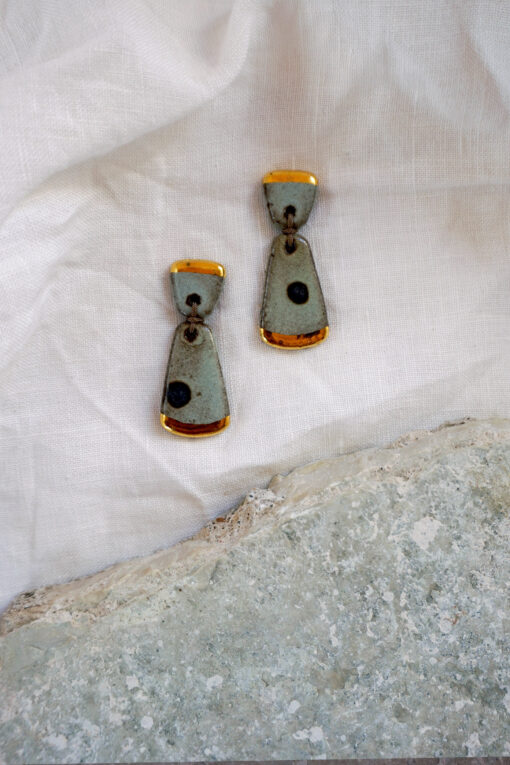 Kiveli Statement Earrings Filmy Green - Image 4