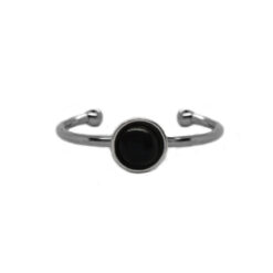 Clio Small Black Silver