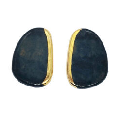Kiveli Stud Earrings Big Deep Brown